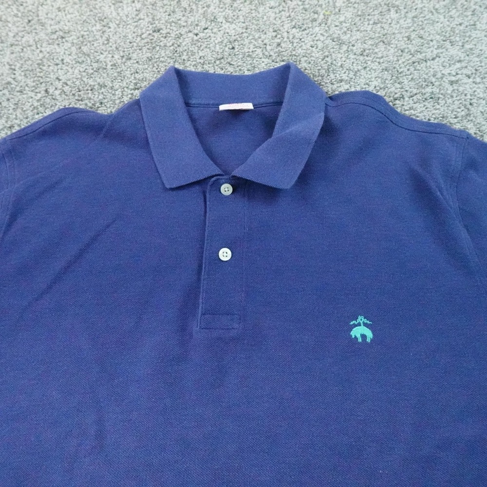 Brooks Brothers Polo Shirt Mens XL Blue Performance Supima Cotton Golf Preppy